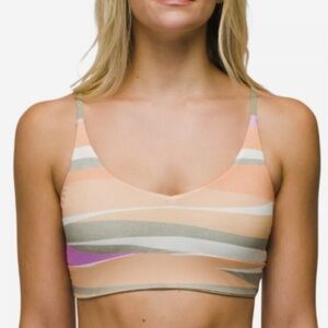Prana Waves Print Reversible Bikini Top